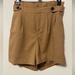 Banana Republic Tan Pleated Shorts